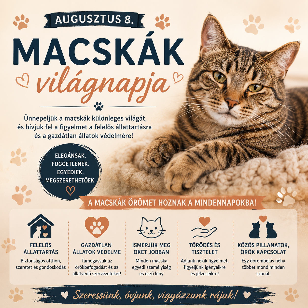 Augusztus 8 – Macskák világnapja