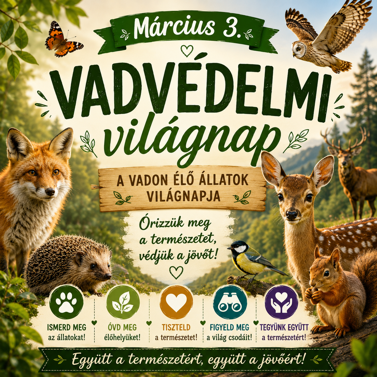 Március 3 - Vadvédelmi világnap - vadon élő állatok világnapja