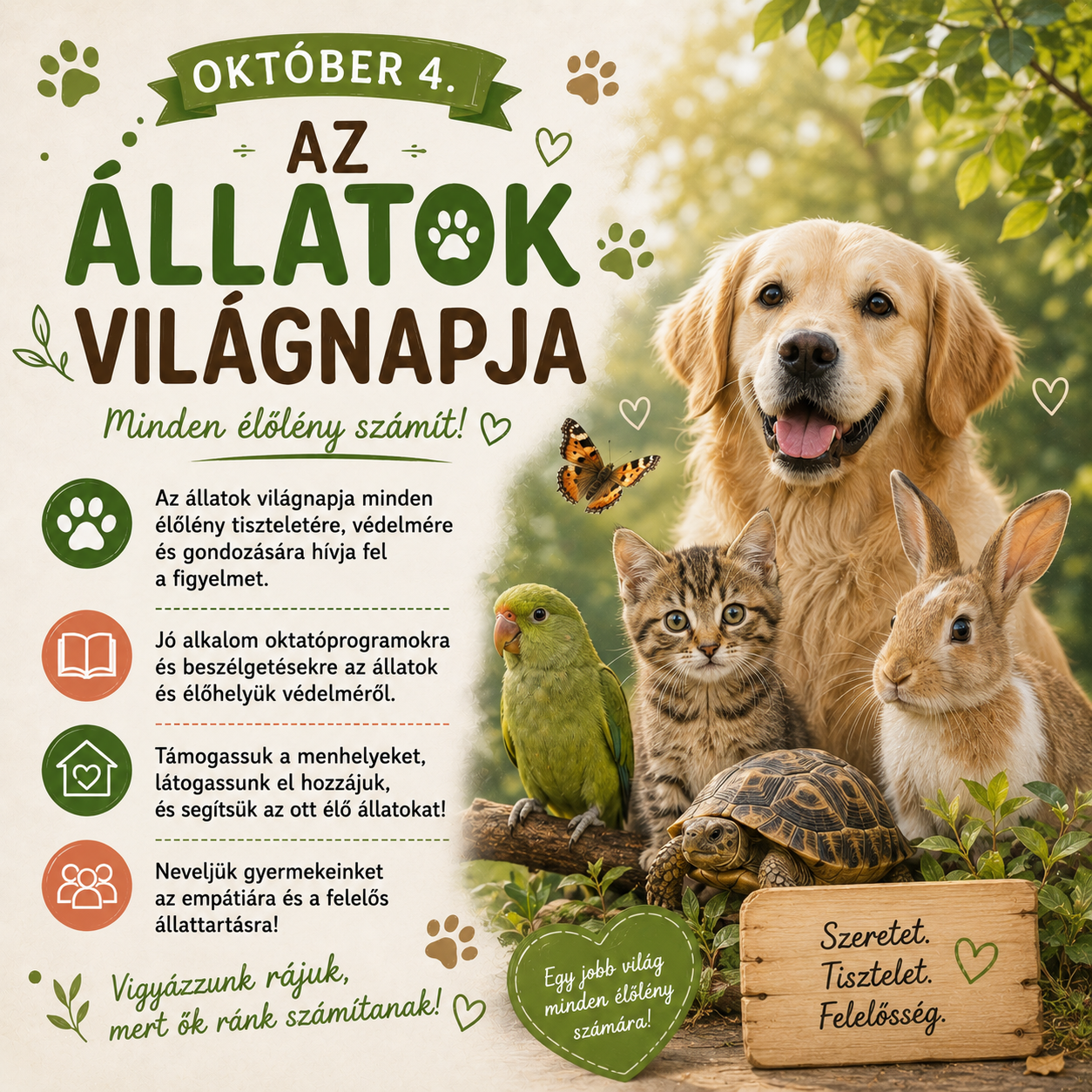 Október 4 – Az állatok világnapja