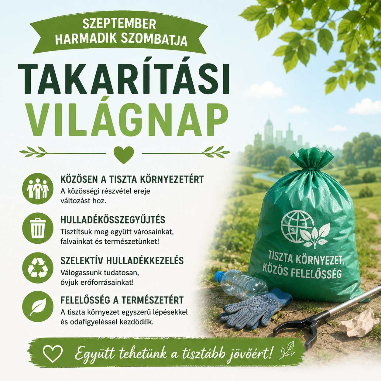 Szeptember harmadik szombatja – Takarítási világnap