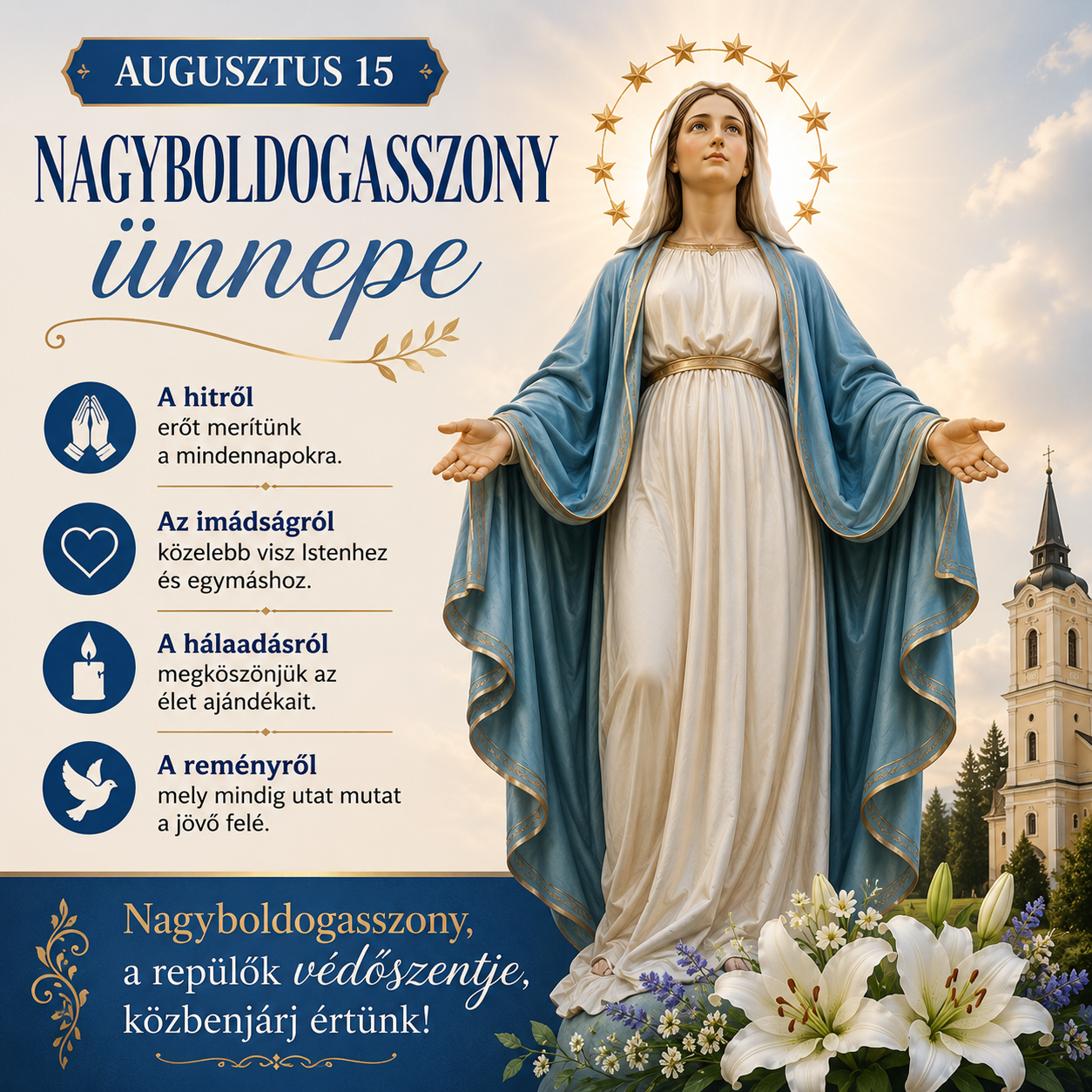 Augusztus 15 – Nagyboldogasszony ünnepe
