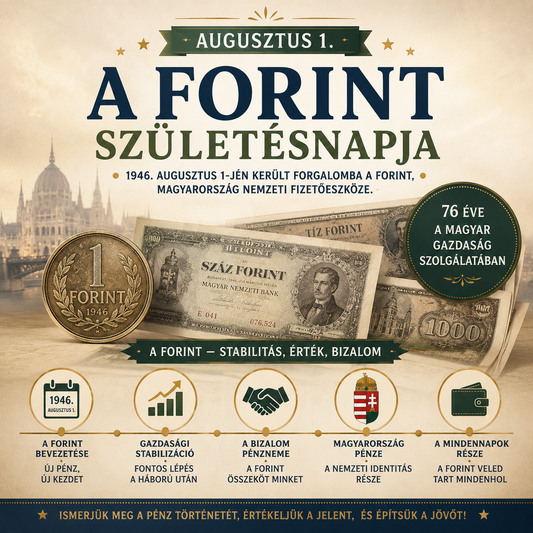Augusztus 1 – A forint születésnapja