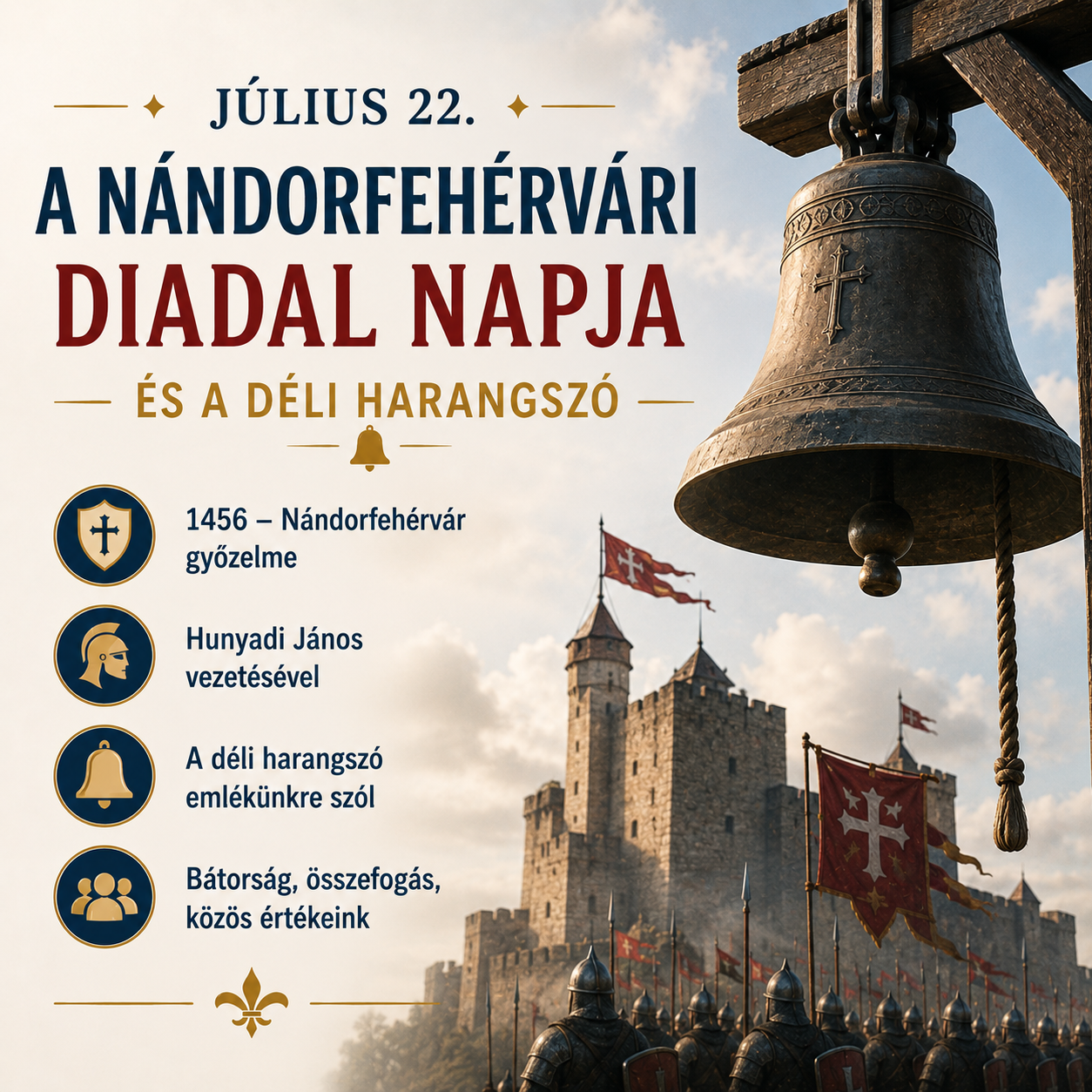 Július 22 – A nándorfehérvári diadal napja és a déli harangszó