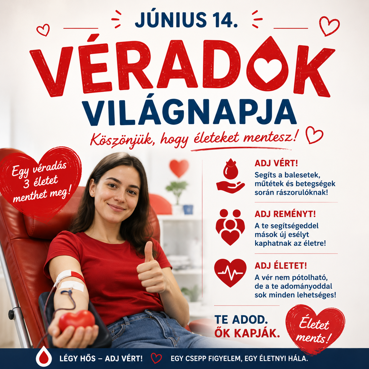 Június 14 - Véradók világnapja