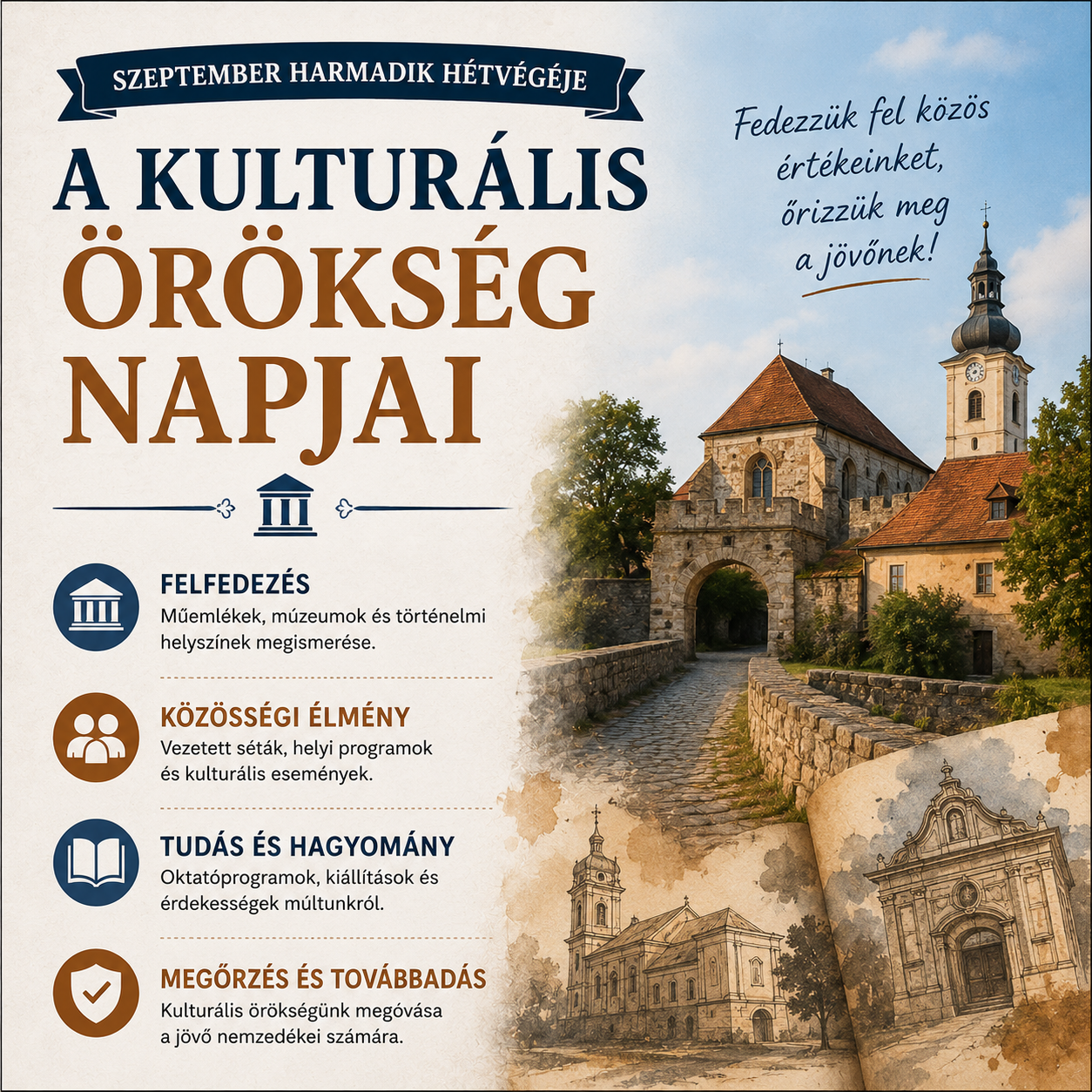 Szeptember harmadik hétvégéje – A kulturális örökség napjai